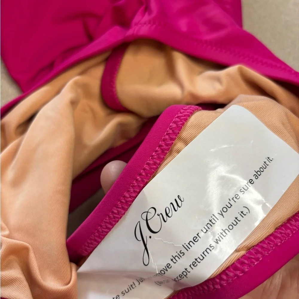 J. Crew Magenta High Waist High Leg Bikini Bottom NWT